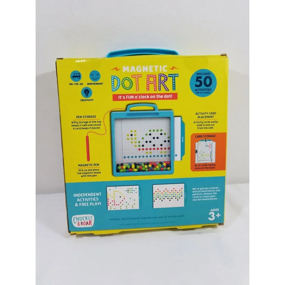 Magnetic Dot Art By Chuckle & Roar 50 Activities on 25 cards Sealed New Ages 3+